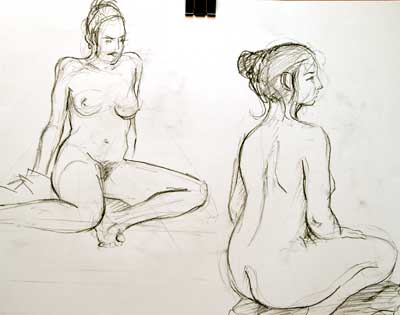 croquis de nu avec modele vivant savoir dessiner le corps humain et les femmes nues